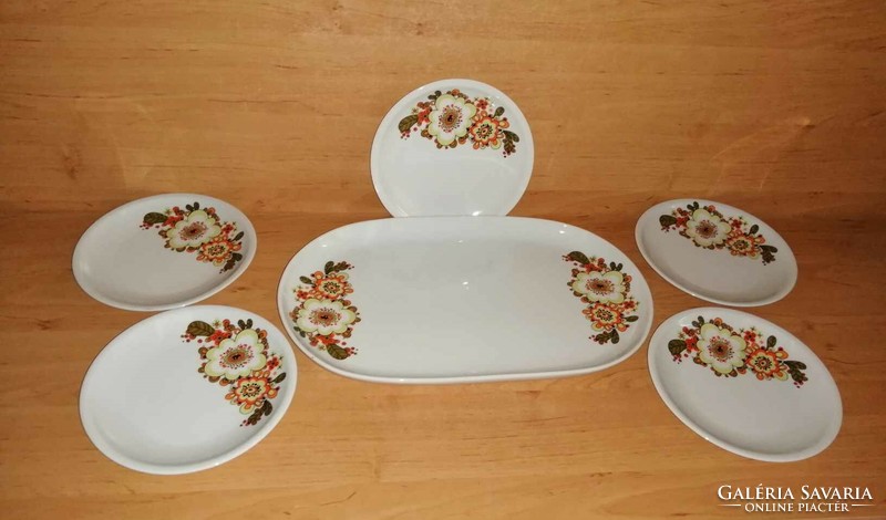 Alföldi porcelain cake serving set with 5 small plates (b)