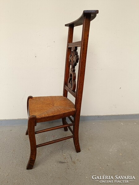 Antique kneeling wicker prayer chair prayer chair carved Christian hunter hunting St. Hubertus 822 8810