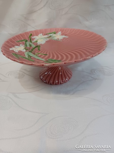 Majolica cake plate