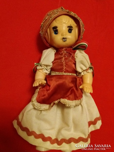 Antique plastic peasant folk costume doll 20 cm, good condition according to the pictures