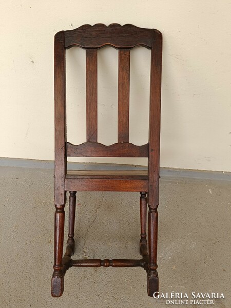 Antique ethnographic folk peasant carved furniture wooden chair 821 8808