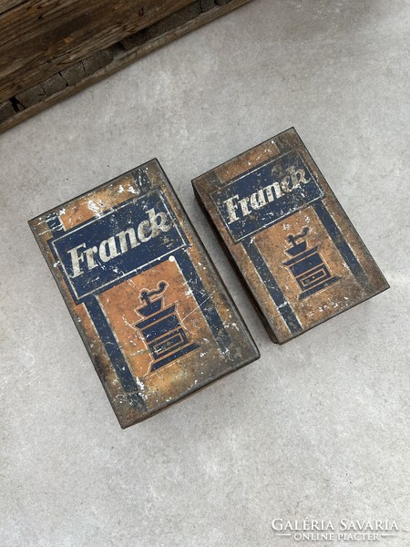 Franck fém kávés dobozok