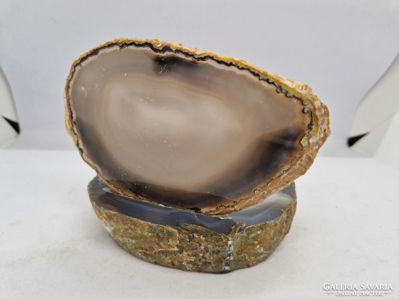 Agate mineral candle holder