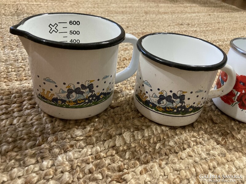 Old enamel mugs