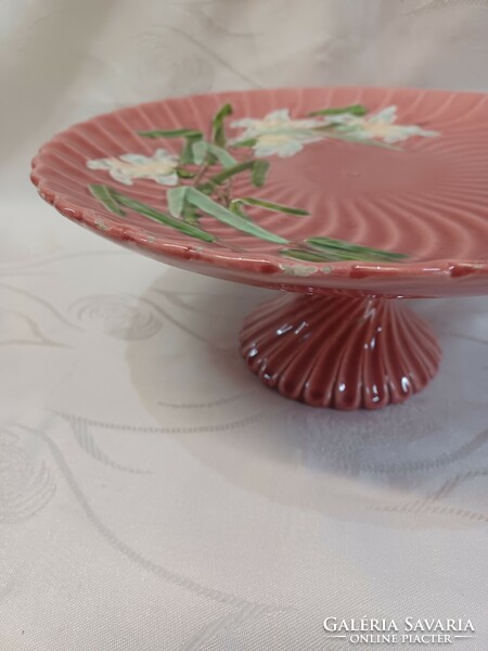 Majolica cake plate