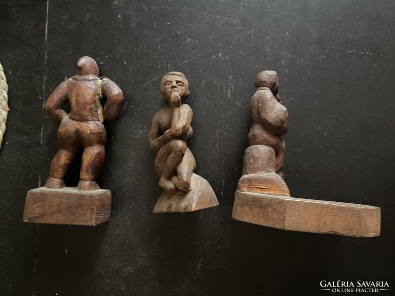 János Horváth: three wooden sculptures