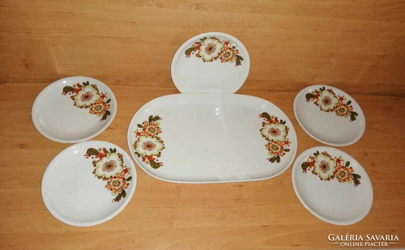 Alföldi porcelain cake serving set with 5 small plates (b)
