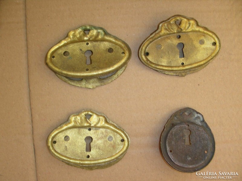 Antique fire-gilded copper braid lock cover