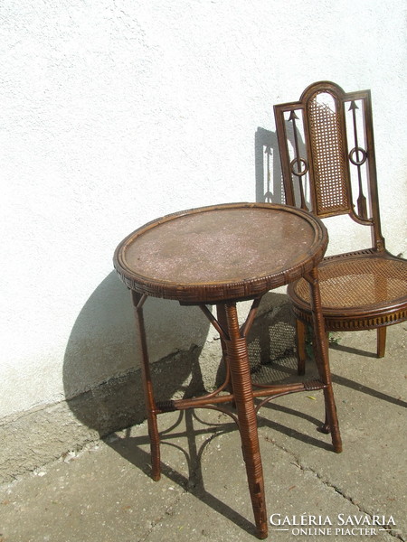 Old table and chair