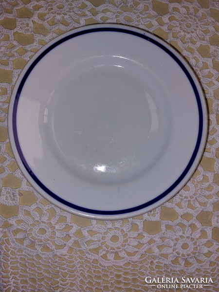 Zsolnay blue striped cookie plate, 2 pcs