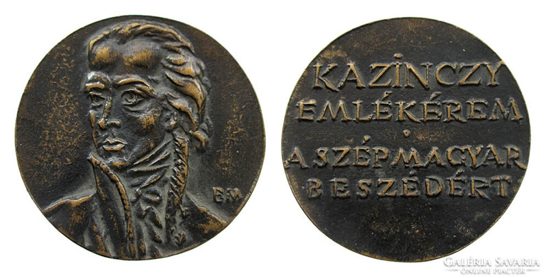Miklós Borsos: Kazinczy commemorative medal - for the beautiful Hungarian speech