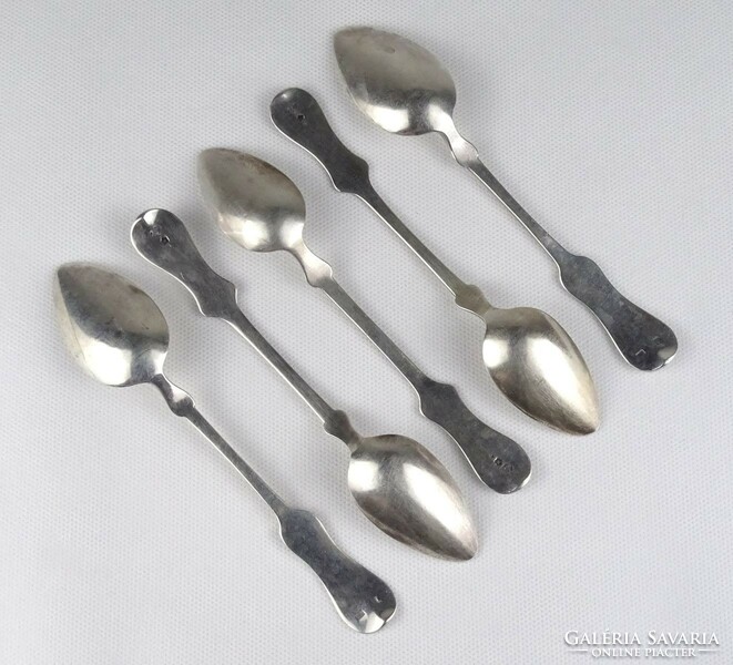 1R022 old silver spoon set 5 pieces 140g