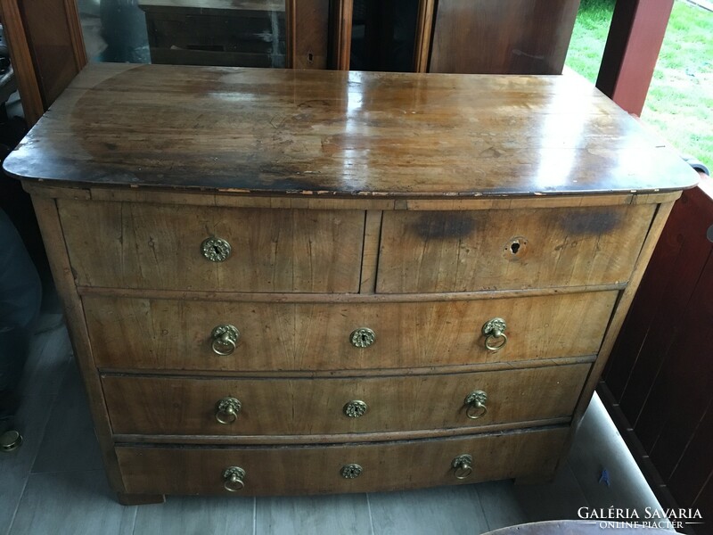 Biedermeier large chest of drawers to be renovated.