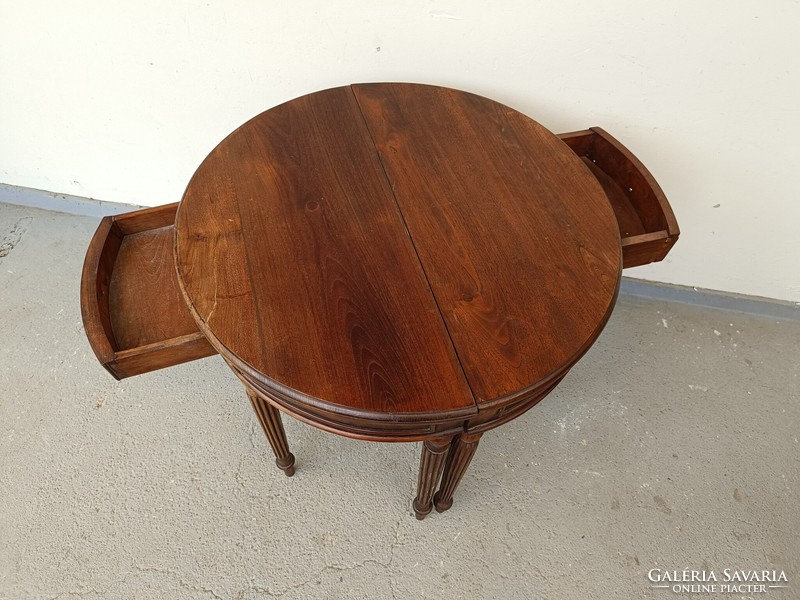 Antik neobarokk bútor 2 darab fiókos félkör konzol asztal 824 8706
