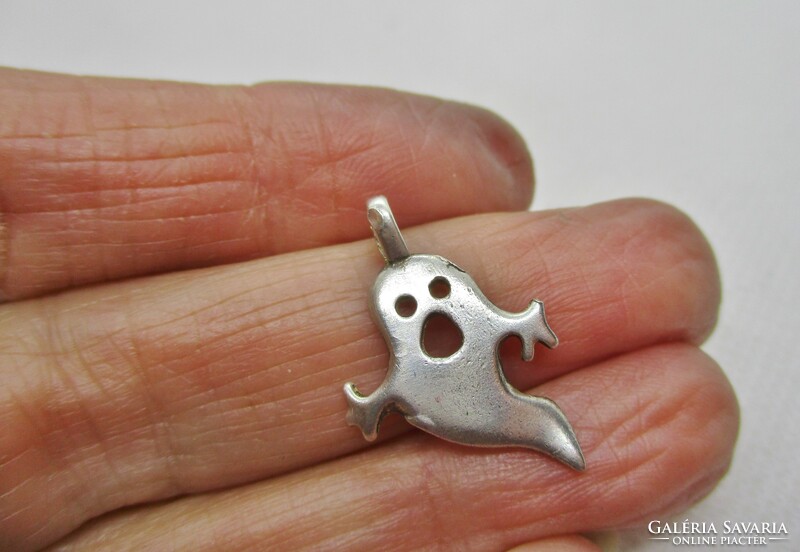 Cute little casper the ghost silver pendant