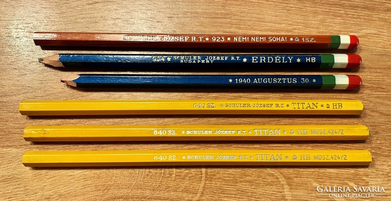 József Schuler r.T. Pencils - with irredenta inscription and titanium HB