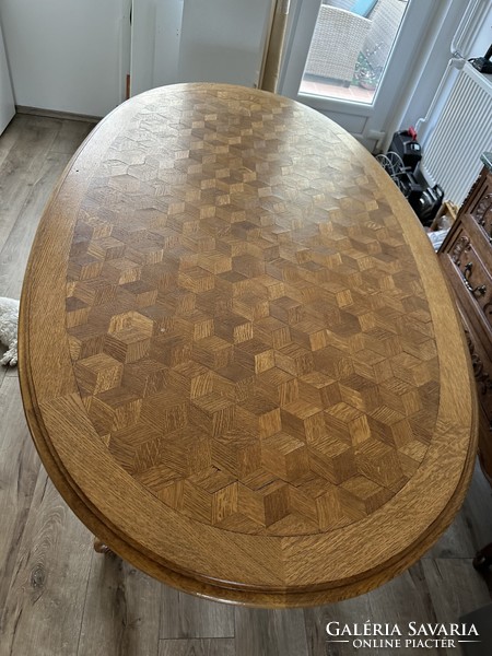 Antique oval dining table