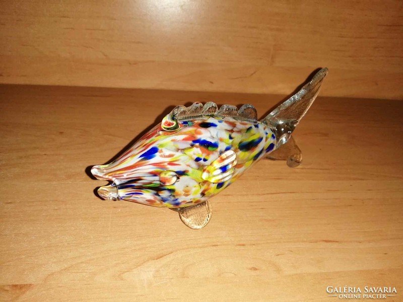 Retro glass fish - 17 cm long (22/k)