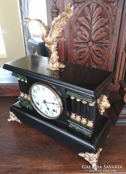 Refurbished waterbury half oven mantel clock