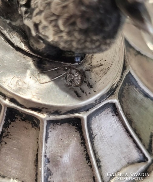 1840 Antik ezüst, figurális, madár díszítéssel, Ritka!