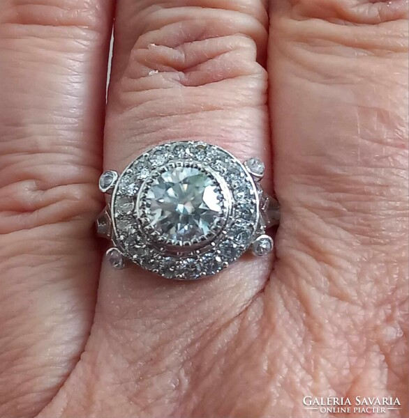 3.54 Ct vvs1 h Valodi white moissanite diamond 925 sterling silver ring
