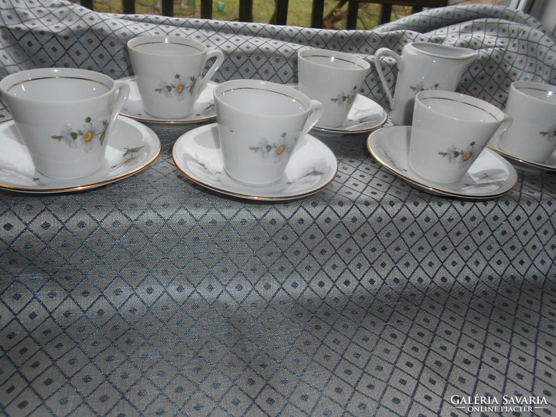 Rare old lowland porcelain marked 6 cups + 6 bowls + cream jug