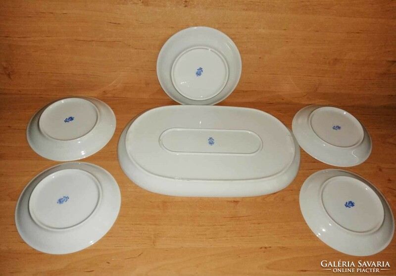 Alföldi porcelain cake serving set with 5 small plates (b)