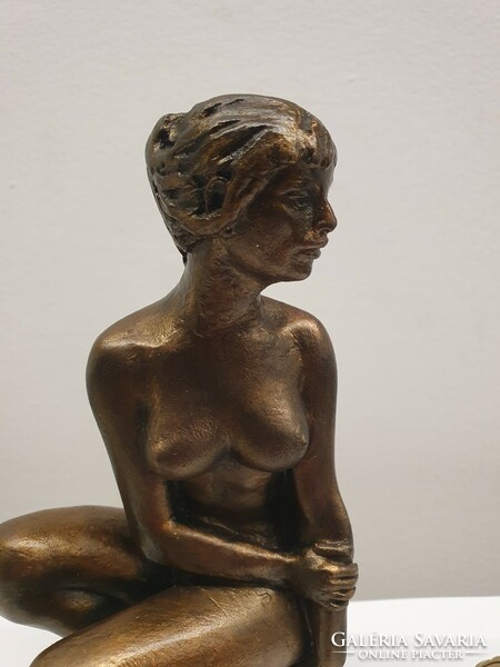 Nude statue, female statue marked Rácz edit