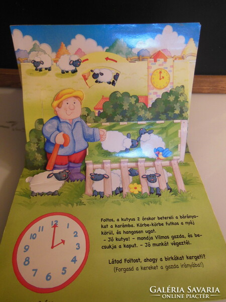 Book - 3 d - what time is it - brown watson - Hungarian language - 26 x 22 cm - flawless