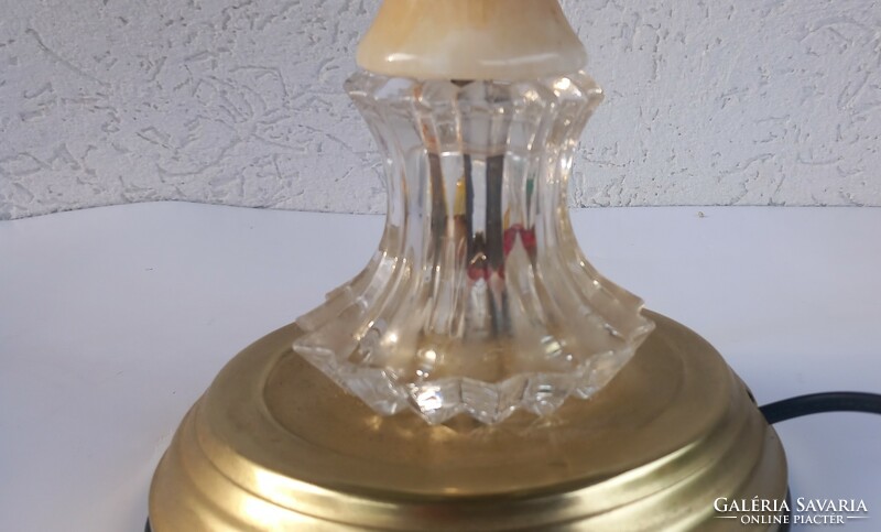 Hollywood regency glass-onyx astral lamp negotiable design