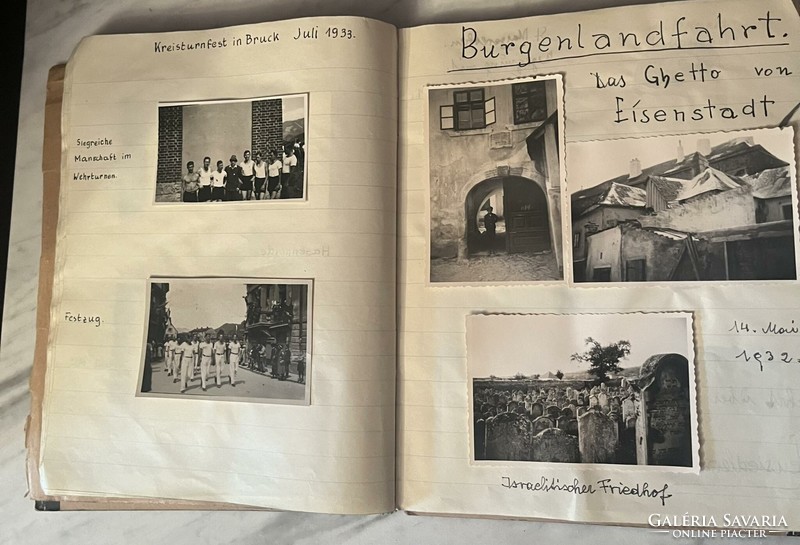 Eisenstadt ghetto and Israeli cemetery (1932) in family photo album