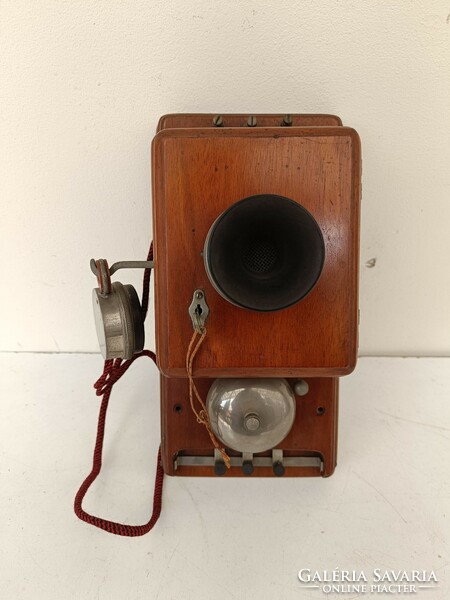 Antique wall mounted wooden telephone 1890-1905 years 861 8814