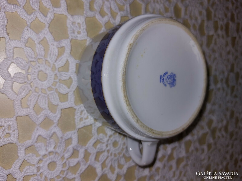 Alföldi blue-gold striped tea and soup cup, 1 pc