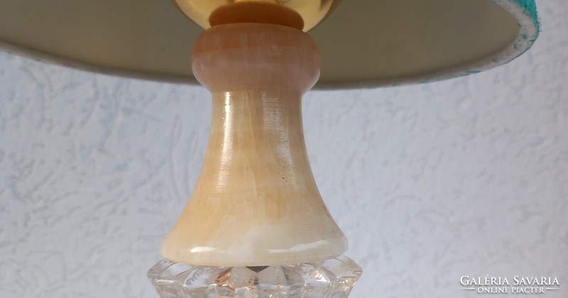 Hollywood regency üveg- onix  aszrali lampa ALKUDHATÓ design