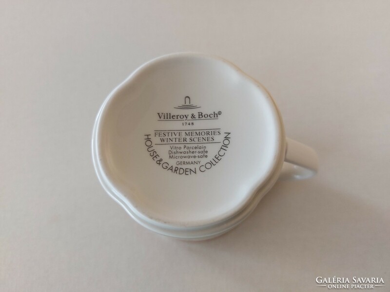 Christmas villeroy & boch porcelain mug with Santa pattern
