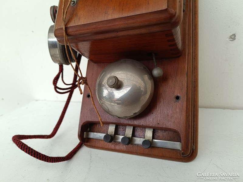 Antique wall mounted wooden telephone 1890-1905 years 861 8814