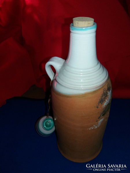 Old 25-year aviation service commemorative ceramic bottle with coat of arms according to painted pictures