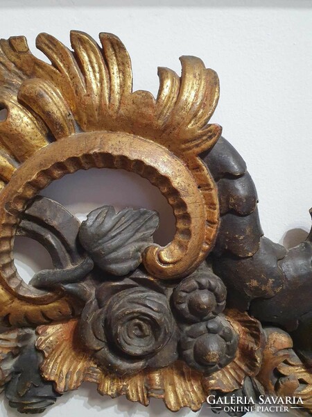Contemporary antique supraporta. Very nicely hand carved. With beautiful gilding and painting. 130 cm