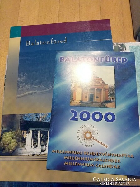 Balatonfüred local history, wine farm, Anna ball, book package, in an old gift box