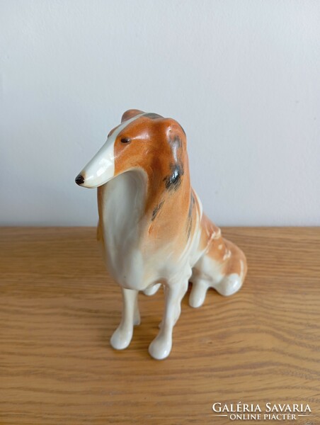 Retro Russian porcelain figure, dog, Scottish shepherd.