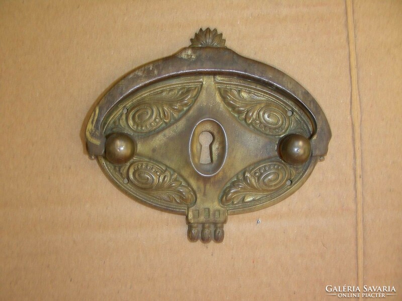 Antique eclectic lock cover made of copper