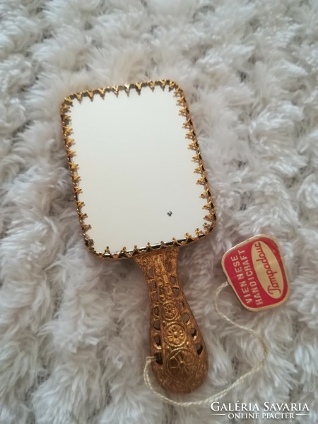 Goblein embroidered mini hand mirror