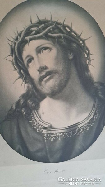 Engraving after Guido Reni: Christ in the crown of thorns