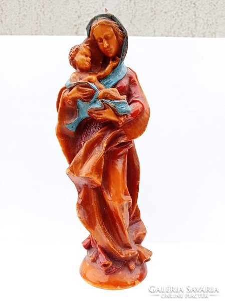 Szűz Mária a Kis Jézussal viasz - gyertya szobor