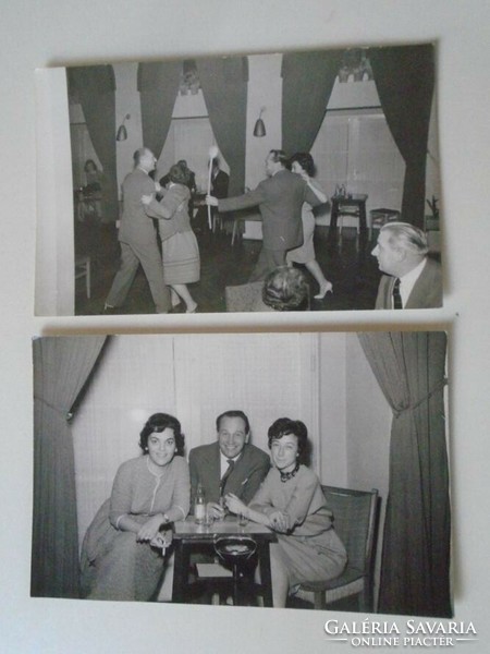 D202097   Régi fotók   HÉVÍZ táncoló szórakozó párok  1962 december - 1963 január