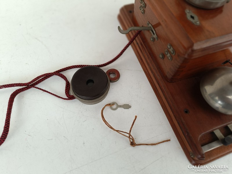 Antique wall mounted wooden telephone 1890-1905 years 861 8814