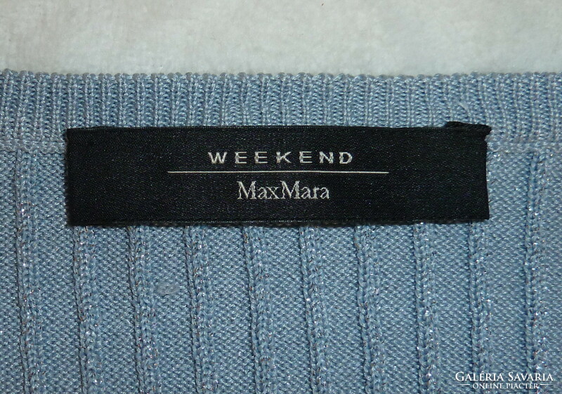 *Max mara* silk blouse interwoven with silver thread, in new condition