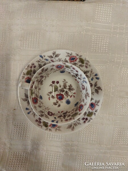 Staffordshire? Hand painted transferware with London handle 1820-50