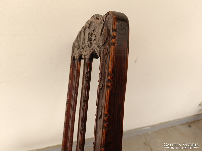 Antik néprajzi népi paraszt faragott bútor fa szék 821 8808