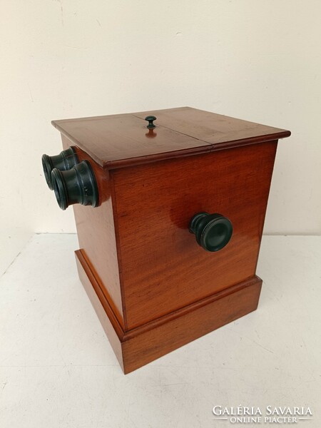 Antik sztereo optikai kép néző gép stereoscope 860 8763